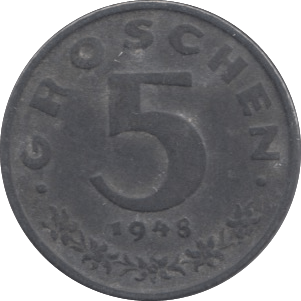 Copy of 1948 5 GROSCHEN AUSTRIA - WORLD COINS - Cambridgeshire Coins