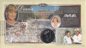 DIANA PRINCESS OF WALES $1 COIN COVER SIGNED BY JENNIE BOND CC72 - coin covers - Cambridgeshire Coins