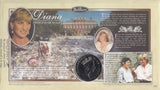 DIANA PRINCESS OF WALES $1 COIN COVER SIGNED BY JENNIE BOND CC72 - coin covers - Cambridgeshire Coins