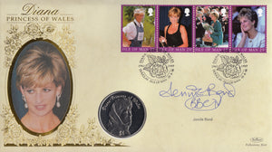 DIANA PRINCESS OF WALES $1 COIN COVER SIGNED BY JENNIE BOND CC72 - coin covers - Cambridgeshire Coins