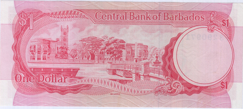 DOLLAR CENTRAL BANK OF BARBADOS BARBADOS BANKNOTE REF 1461 - World Banknotes - Cambridgeshire Coins