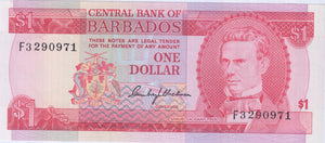 DOLLAR CENTRAL BANK OF BARBADOS BARBADOS BANKNOTE REF 1461 - World Banknotes - Cambridgeshire Coins