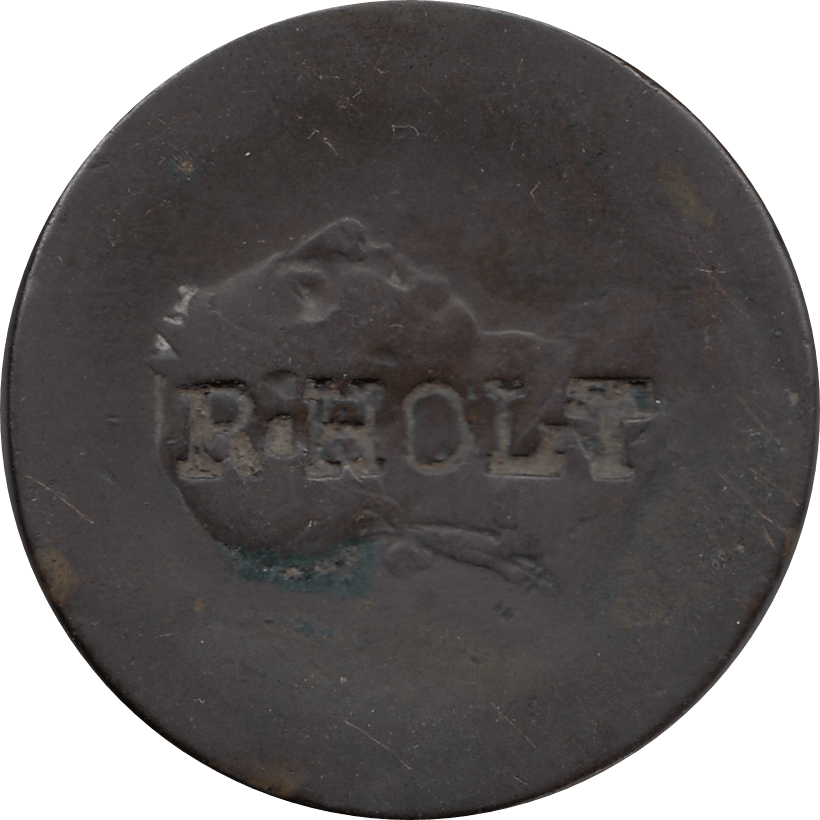 EARLY 1800S COUNTER MERCHANTS STAMP R.HOLT - Token - Cambridgeshire Coins