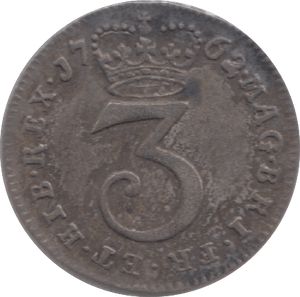 1762 MAUNDY THREEPENCE ( GVF ) 4