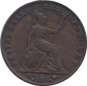 1844 FARTHING ( VF ) 1 RARE - Farthing - Cambridgeshire Coins