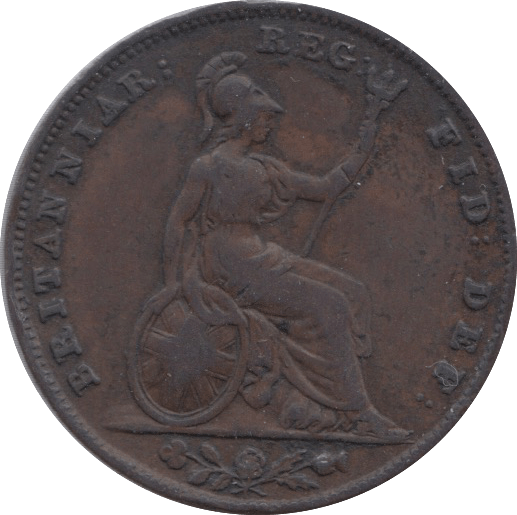 1844 FARTHING ( VF ) 1 RARE - Farthing - Cambridgeshire Coins