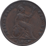 1844 FARTHING ( VF ) 1 RARE - Farthing - Cambridgeshire Coins