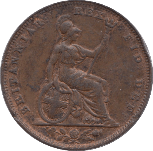 1826 FARTHING ( EF ) 1 - Farthing - Cambridgeshire Coins
