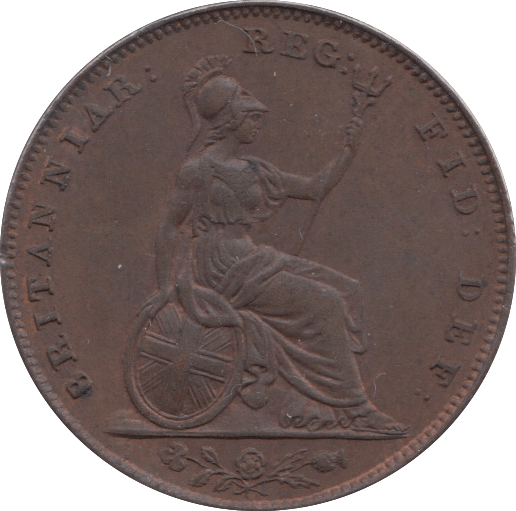 1847 FARTHING ( AUNC ) 1 - Farthing - Cambridgeshire Coins