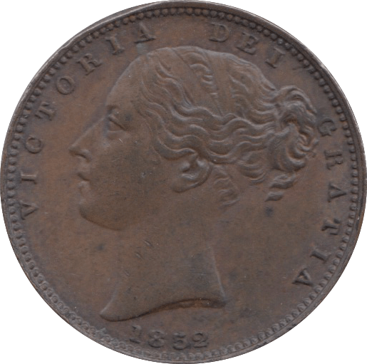 1852 FARTHING ( AUNC ) 1 - Farthing - Cambridgeshire Coins
