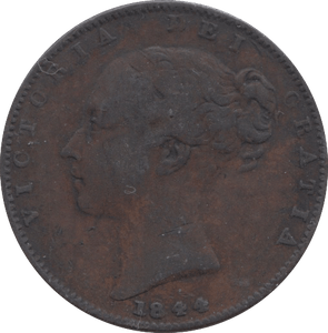 1844 FARTHING ( VF ) 1 RARE - Farthing - Cambridgeshire Coins