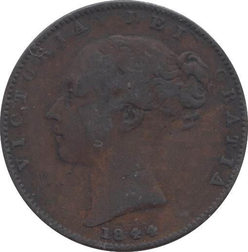 1844 FARTHING ( VF ) 1 RARE - Farthing - Cambridgeshire Coins