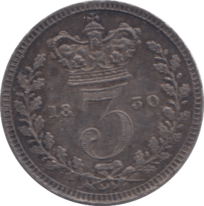 1830 MAUNDY THREEPENCE ( EF ) 2 - Maundy Coins - Cambridgeshire Coins