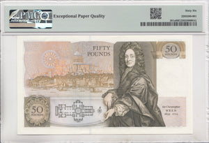 FIFTY POUNDS BANKNOTE SOMERSET PMG 66 GEM UNCIRCULATED A06252751 - £50 Banknotes - Cambridgeshire Coins