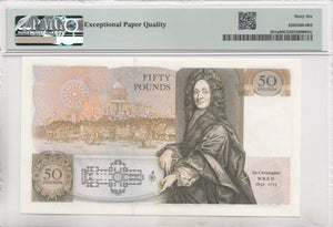 FIFTY POUNDS BANKNOTE SOMERSET PMG 66 GEM UNCIRCULATED A06252753 - £50 Banknotes - Cambridgeshire Coins