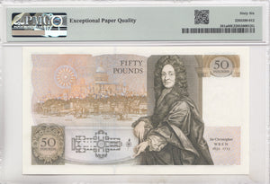 FIFTY POUNDS BANKNOTE SOMERSET PMG 66 GEM UNCIRCULATED A06252762 - £50 Banknotes - Cambridgeshire Coins