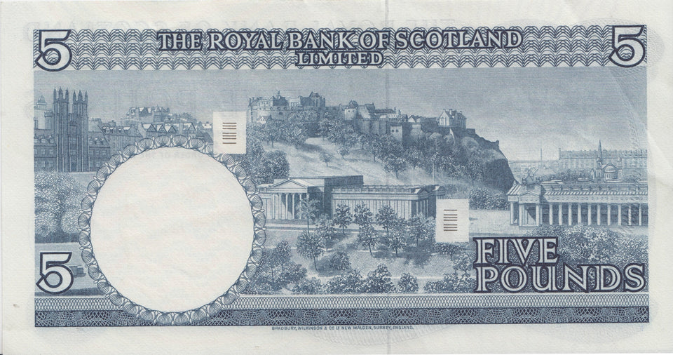 FIVE POUNDS BANK OF SCOTLAND REF SCOT-45 - SCOTTISH BANKNOTES - Cambridgeshire Coins