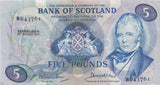 FIVE POUNDS BANK OF SCOTLAND REF SCOT-48 - SCOTTISH BANKNOTES - Cambridgeshire Coins