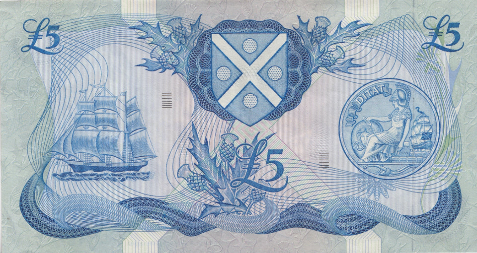 FIVE POUNDS BANK OF SCOTLAND REF SCOT-48 - SCOTTISH BANKNOTES - Cambridgeshire Coins