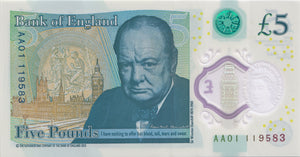 FIVE POUNDS BANKNOTE CLELAND REF £5-51 - £5 BANKNOTES - Cambridgeshire Coins