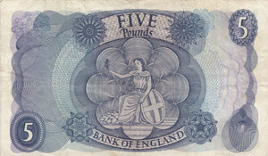 FIVE POUNDS BANKNOTE FFORDE REF £5-44 - £5 BANKNOTES - Cambridgeshire Coins