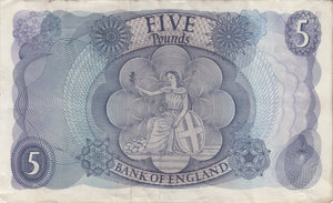 FIVE POUNDS BANKNOTE FFORDE REF £5-65 - £5 BANKNOTES - Cambridgeshire Coins