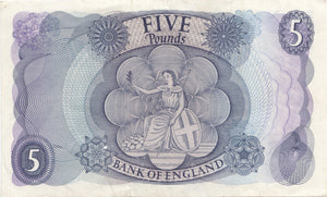 FIVE POUNDS BANKNOTE FFORDE REF £5-71 - £5 BANKNOTES - Cambridgeshire Coins