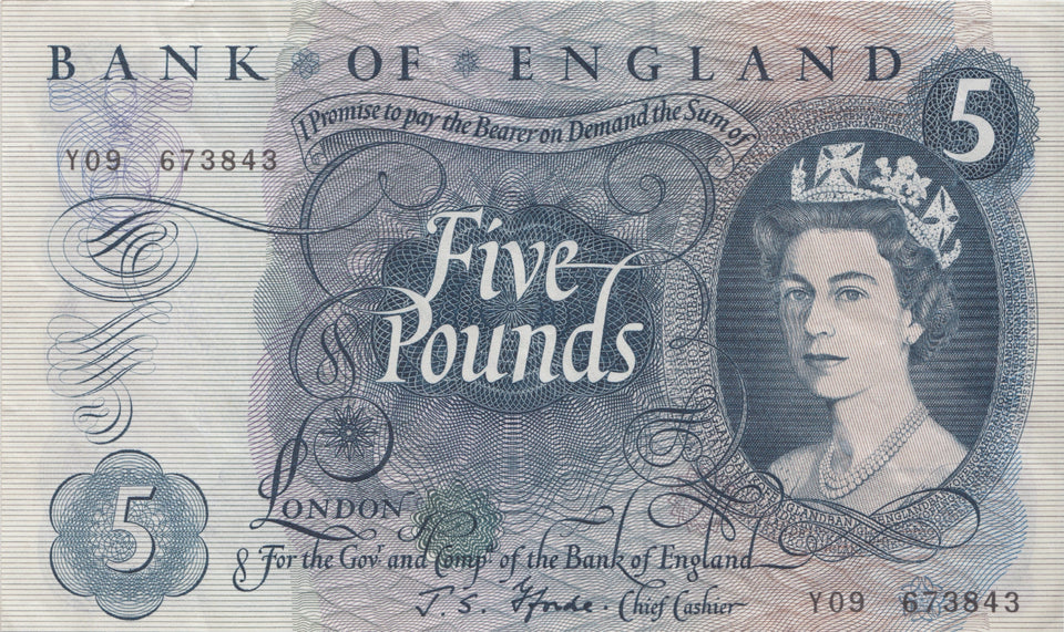FIVE POUNDS BANKNOTE FORDE REF £5-10 - £5 BANKNOTES - Cambridgeshire Coins