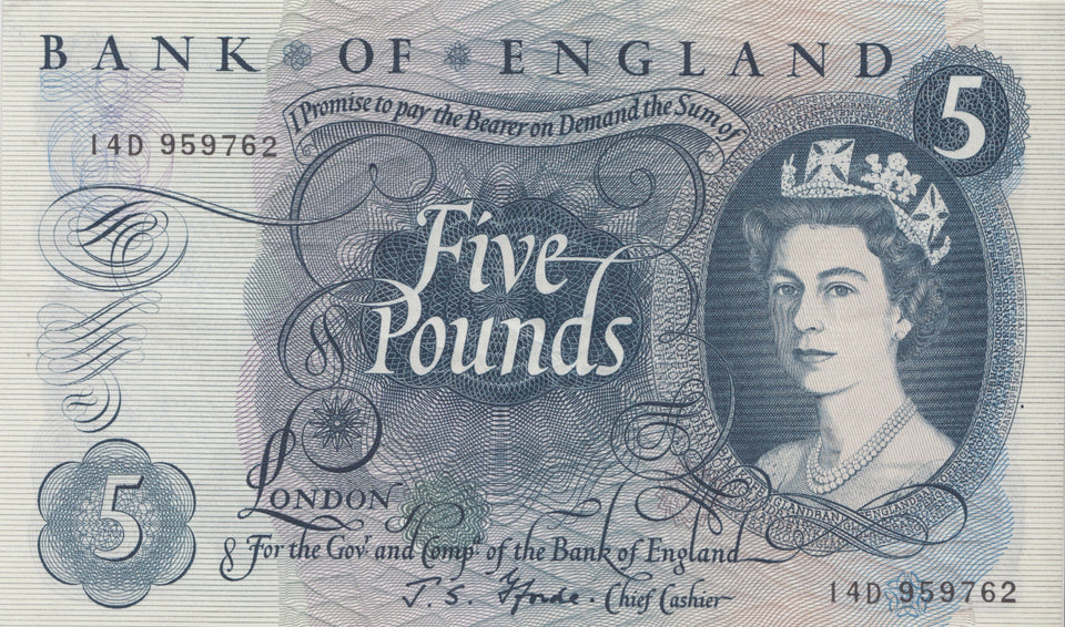 FIVE POUNDS BANKNOTE FORDE REF £5-15 - £5 BANKNOTES - Cambridgeshire Coins