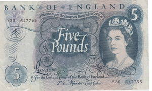 FIVE POUNDS BANKNOTE FORDE REF £5-4 - £5 BANKNOTES - Cambridgeshire Coins