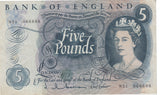 FIVE POUNDS BANKNOTE HOLLOM REF £5-7 - £5 BANKNOTES - Cambridgeshire Coins