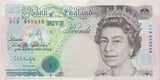 FIVE POUNDS BANKNOTE KENTFIELD REF £5-34 - £5 BANKNOTES - Cambridgeshire Coins