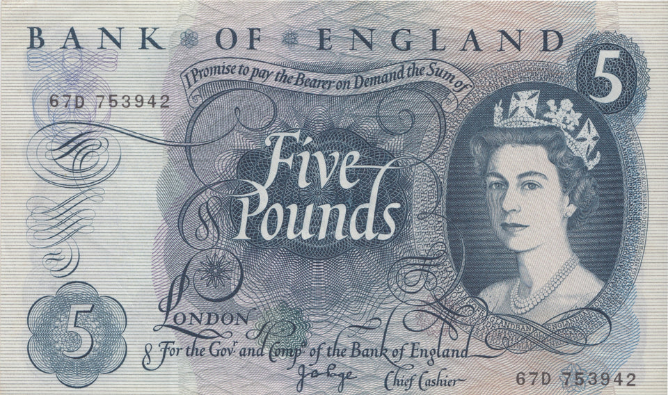 FIVE POUNDS BANKNOTE PAGE REF £5-14 - £5 BANKNOTES - Cambridgeshire Coins