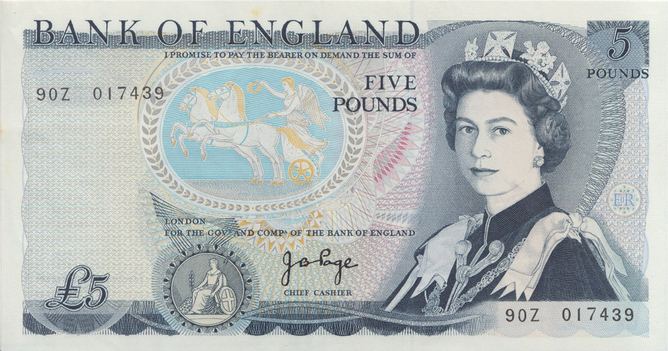 FIVE POUNDS BANKNOTE PAGE REF £5-25 - £5 BANKNOTES - Cambridgeshire Coins