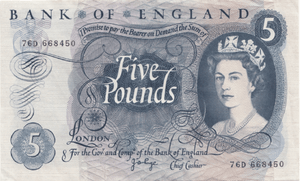 FIVE POUNDS BANKNOTE PAGE REF £5-70 - £5 BANKNOTES - Cambridgeshire Coins