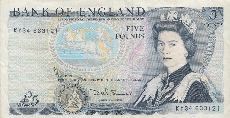 FIVE POUNDS BANKNOTE SOMERSET REF £5-23 - £5 BANKNOTES - Cambridgeshire Coins
