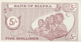 FIVE SHILLINGS FAMINE BANKNOTE BIAFRA REF 1115 - World Banknotes - Cambridgeshire Coins