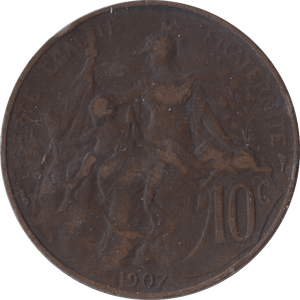 FRANCE 10 CENTIMES - WORLD COINS - Cambridgeshire Coins