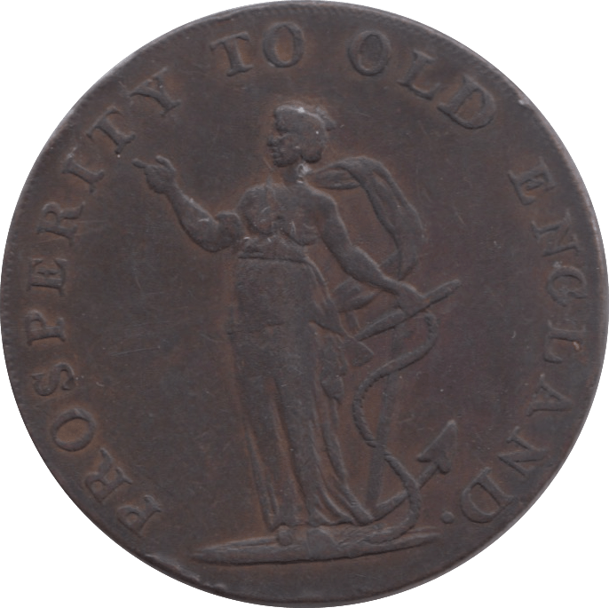 HALFPENNY TOKEN PROSPERITY TO OLD ENGLAND REF 317 - Token - Cambridgeshire Coins