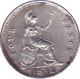 1842 FOURPENCE ( AUNC ) - Fourpence - Cambridgeshire Coins