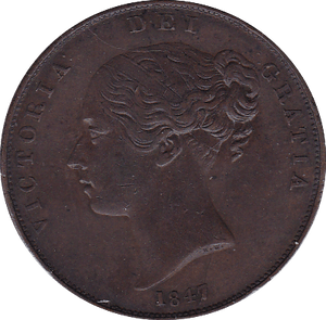 1847 PENNY ( EF ) - Penny - Cambridgeshire Coins