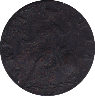 1750 HALFPENNY ( VF )