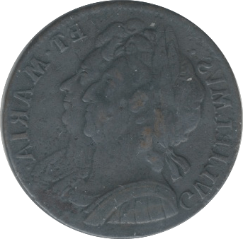 1694 HALFPENNY ( GF ) NO STOP RARE