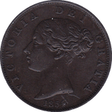 1854 HALFPENNY ( AUNC ) - Halfpenny - Cambridgeshire Coins