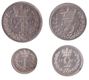 1840 MAUNDY SET VICTORIA - Maundy Set - Cambridgeshire Coins