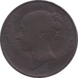 1854 PENNY ( F ) E - Penny - Cambridgeshire Coins