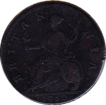 1750 HALFPENNY ( F )
