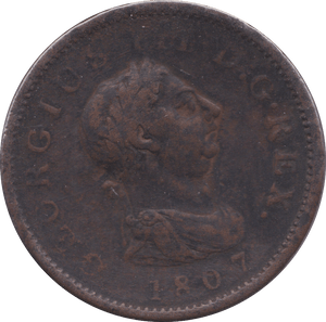 1807 HALFPENNY ( VF )