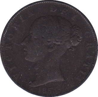 1853 HALFPENNY ( F ) - Halfpenny - Cambridgeshire Coins
