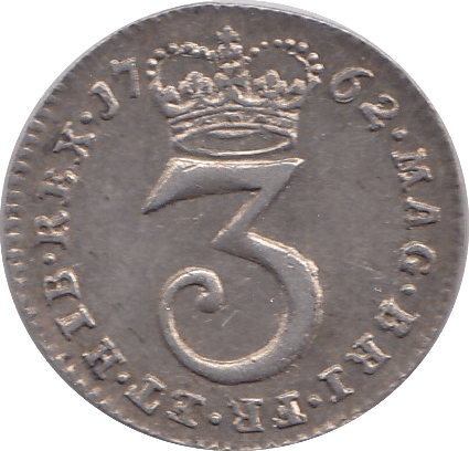 1762 MAUNDY THREEPENCE ( EF )